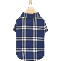 Frisco Navy Plaid Dog & Cat Flannel Shirt