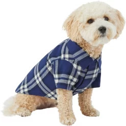 Frisco Navy Plaid Dog & Cat Flannel Shirt -Frisco Shop 268596 PT2. AC SS1800 V1637679780
