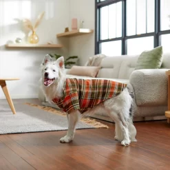 Frisco Orange & Olive Plaid Dog & Cat Flannel Shirt -Frisco Shop 268612 PT7. AC SS1800 V1637721727