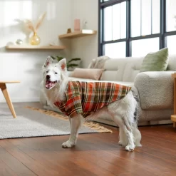 Frisco Orange & Olive Plaid Dog & Cat Flannel Shirt -Frisco Shop 268612 PT8. AC SS1800 V1629759992