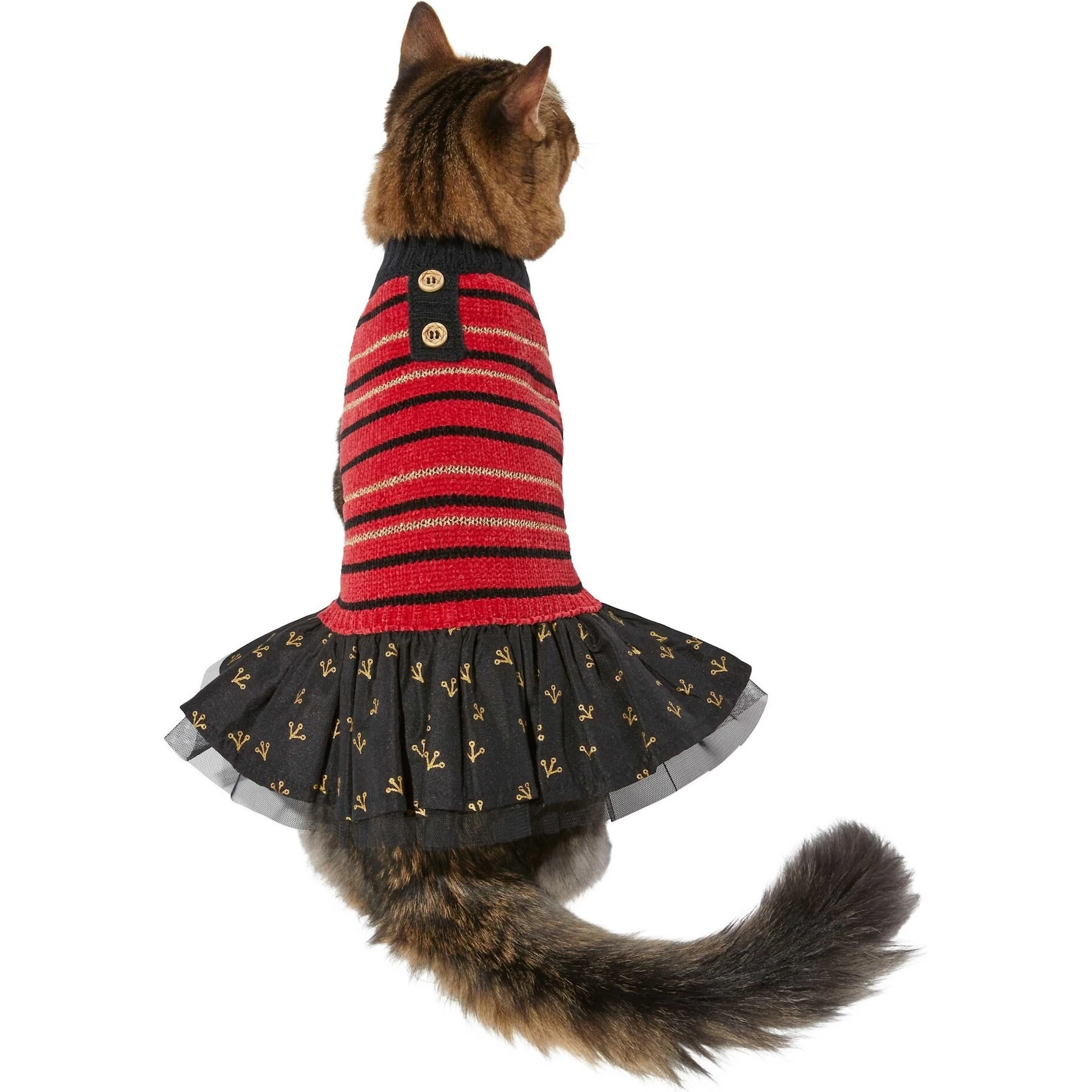 Frisco Chenille Knit Striped Dog & Cat Dress 4 Frisco Chenille Knit Striped Dog & Cat Dress - Image 4