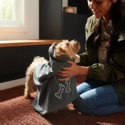 Frisco Embroidered Pawprint Microfiber Dog Bath Towel -Frisco Shop 269029 PT4. AC SS1800 V1624553208