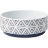 Frisco Geometric Triangles Non-skid Ceramic Dog & Cat Bowl