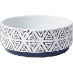 Frisco Geometric Triangles Non-skid Ceramic Dog & Cat Bowl