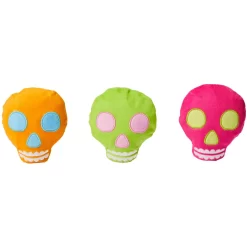 Frisco Colorful Skulls Plush Cat Toy With Catnip, 3 Count -Frisco Shop 270325 PT2. AC SS1800 V1630350994