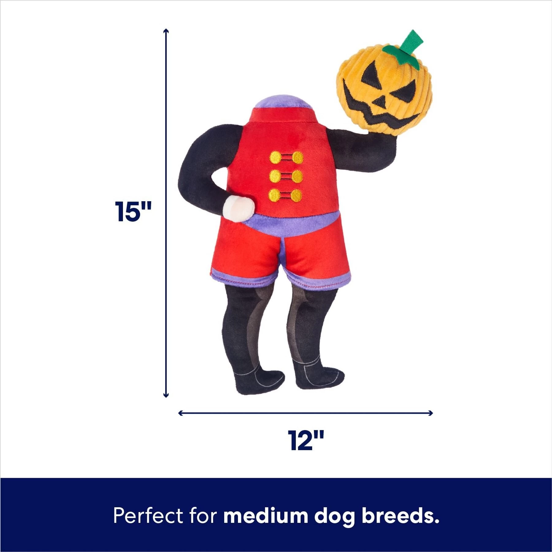 Frisco Halloween Headless Rider Plush Squeaky Dog Toy 2 Frisco Halloween Headless Rider Plush Squeaky Dog Toy - Image 2