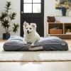 Frisco Chambray Pillow Dog Bed W/Removable Cover