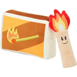Frisco Camping Match Box 2-in-1 Plush Squeaky Dog Toy
