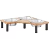 Frisco Multi Pet Feeding Corner Wood 3-Bowls Stainless Steel Dog & Cat Bowl