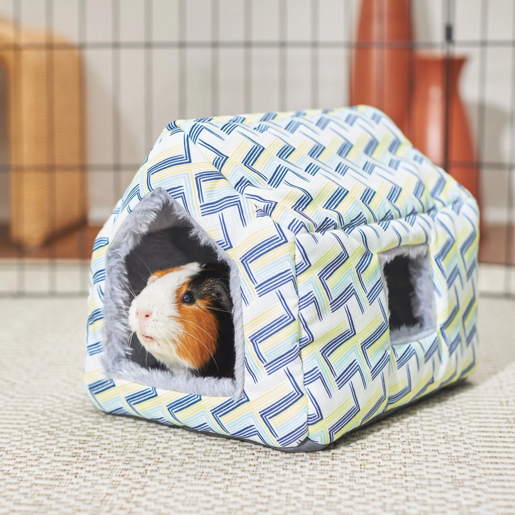Frisco Geometric Plush Small Pet House 1 Frisco Geometric Plush Small Pet House