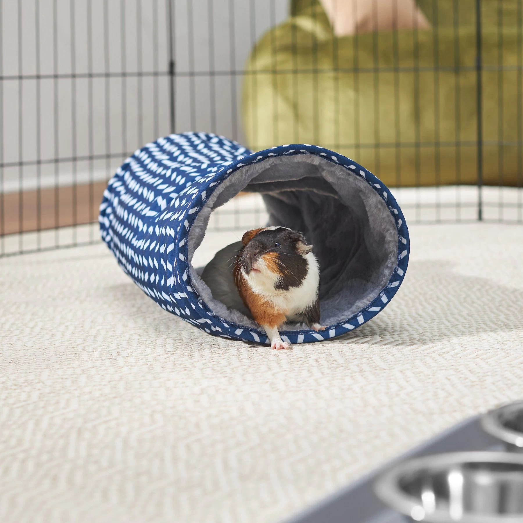 Frisco Herringbone Small Pet Crinkle Plush Tunnel 1 Frisco Herringbone Small Pet Crinkle Plush Tunnel