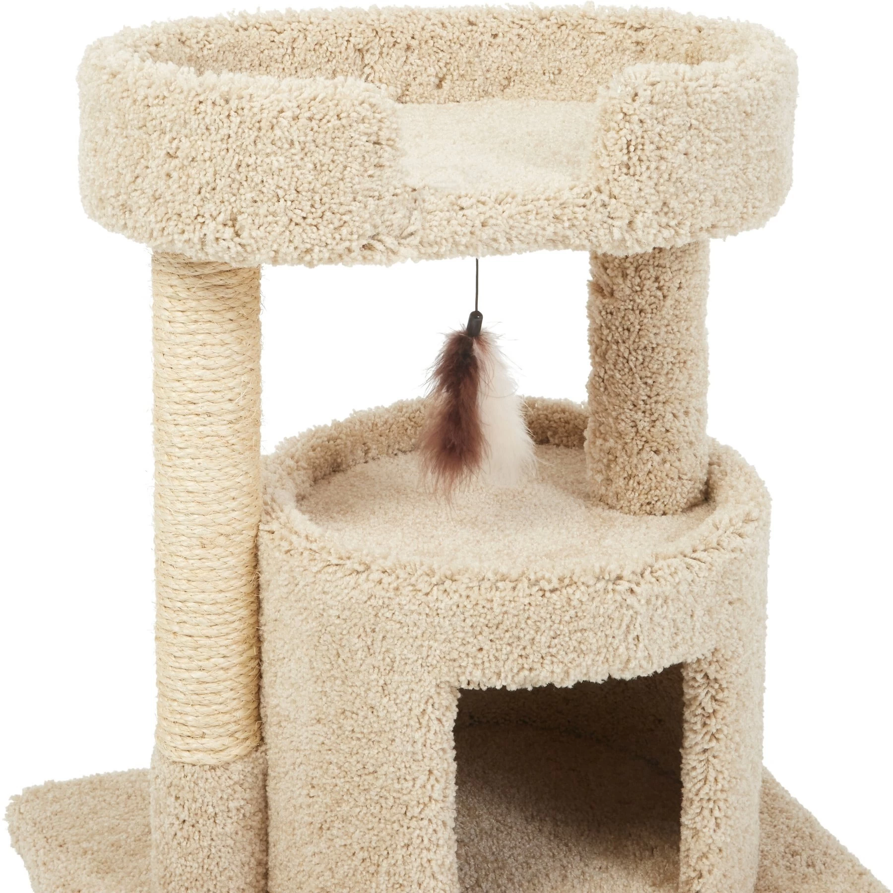 Frisco 27-in Real Carpet Cat Tree With Condo And Oval Perch 3 Frisco 27-in Real Carpet Cat Tree With Condo And Oval Perch - Image 3