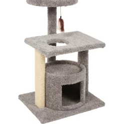 Frisco 37-in Real Carpet Cat Tree With Condo, Grey -Frisco Shop 282755 PT4. AC SS1800 V1621949342
