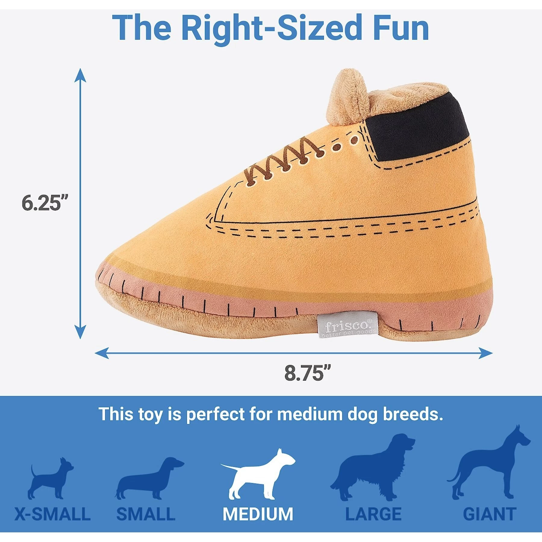 Frisco Fall Boot Plush Squeaky Dog Toy 2 Frisco Fall Boot Plush Squeaky Dog Toy - Image 2