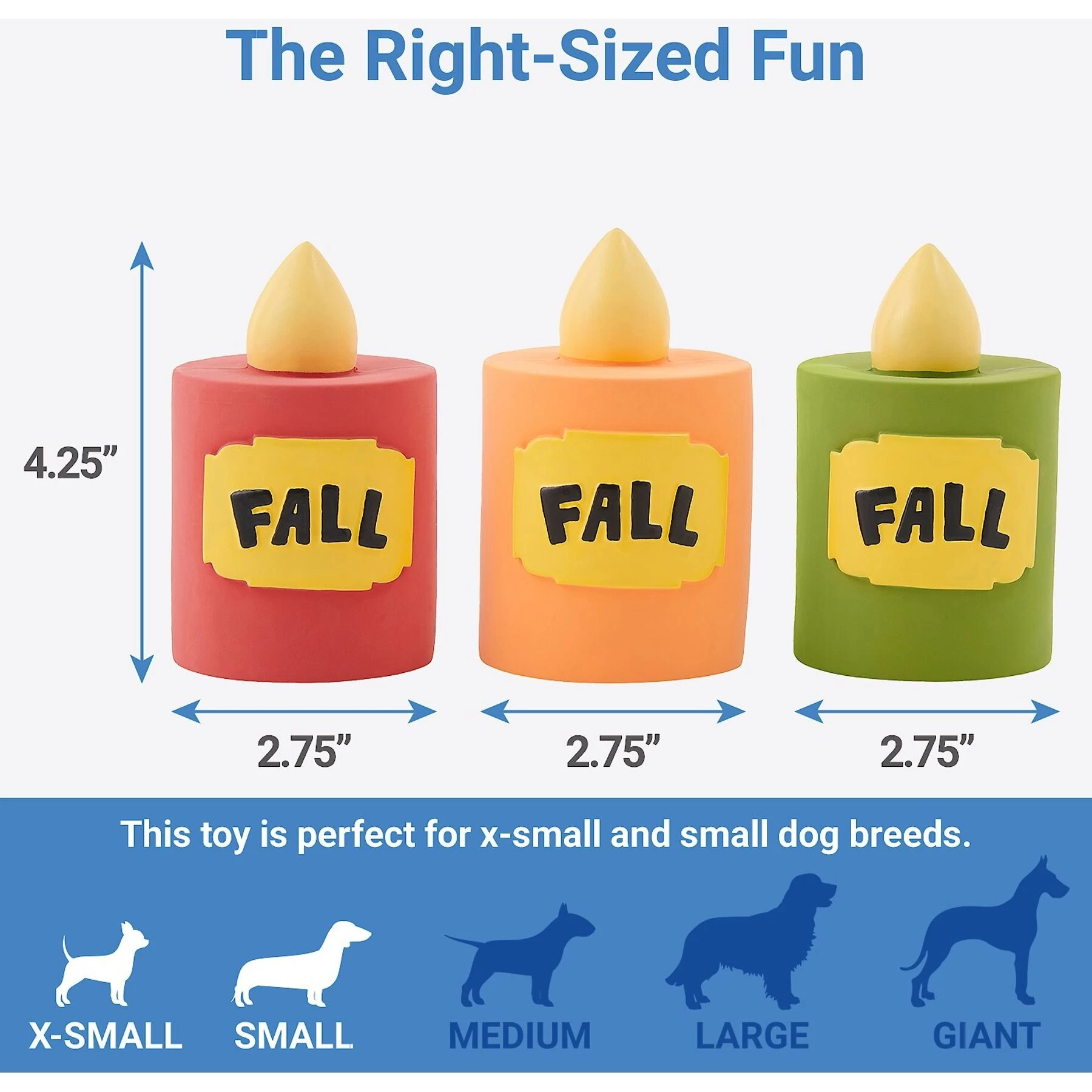 Frisco Fall Candles Latex Squeaky Dog Toy 2 Frisco Fall Candles Latex Squeaky Dog Toy - Image 2
