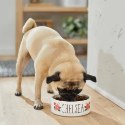 Frisco Flower Ceramic Personalized Dog Bowl -Frisco Shop 286985 PT2. AC SS1800 V1625764713