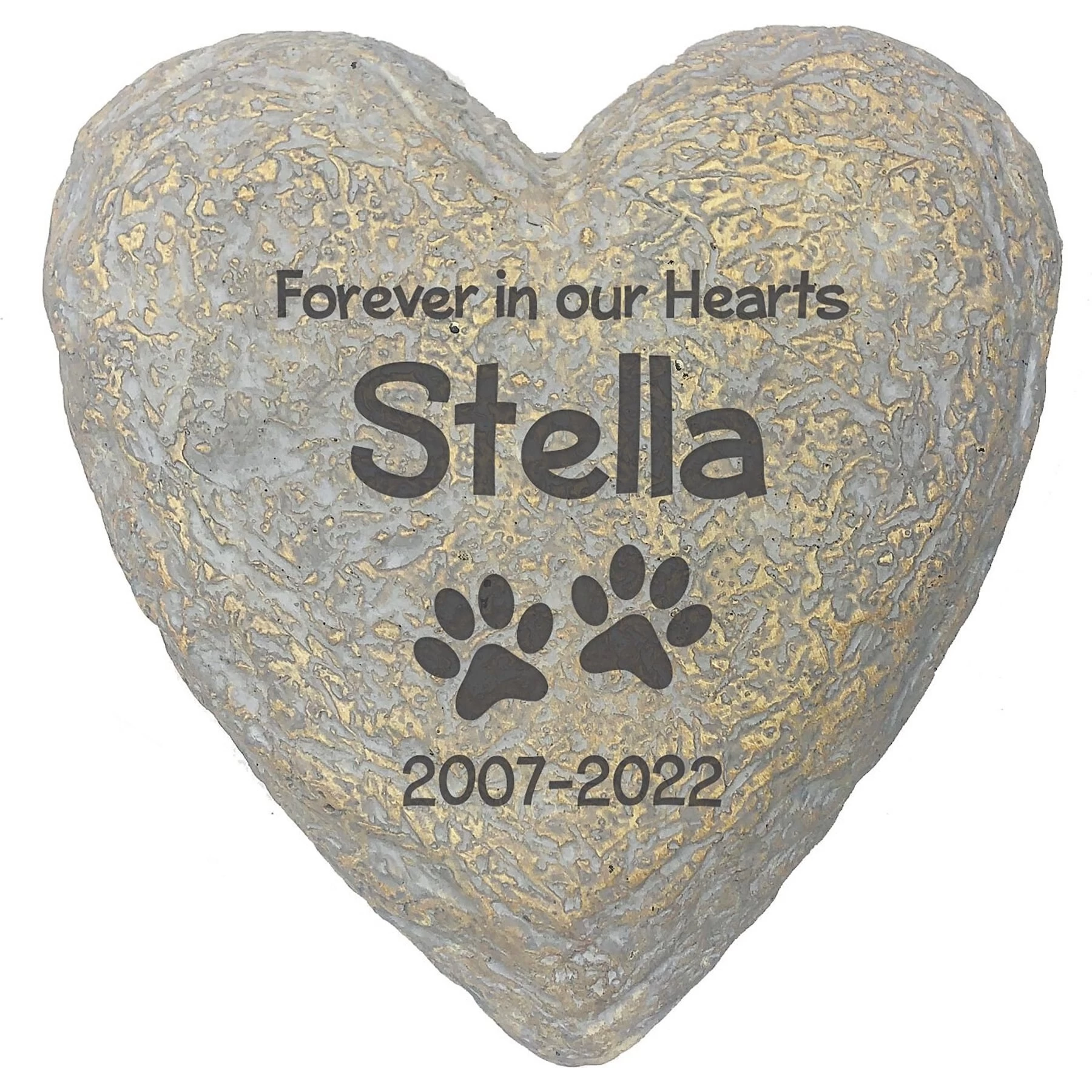 Frisco "Forever In Our Hearts" Personalized Dog & Cat Memorial Garden Stone 1 Frisco "Forever In Our Hearts" Personalized Dog & Cat Memorial Garden Stone