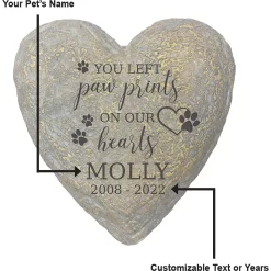 Frisco "Paws On Our Hearts" Heart Personalized Dog & Cat Memorial Garden Stone 8 Frisco "Paws On Our Hearts" Heart Personalized Dog & Cat Memorial Garden Stone -Frisco Shop 287032 PT3. AC SS1800 V1645642893