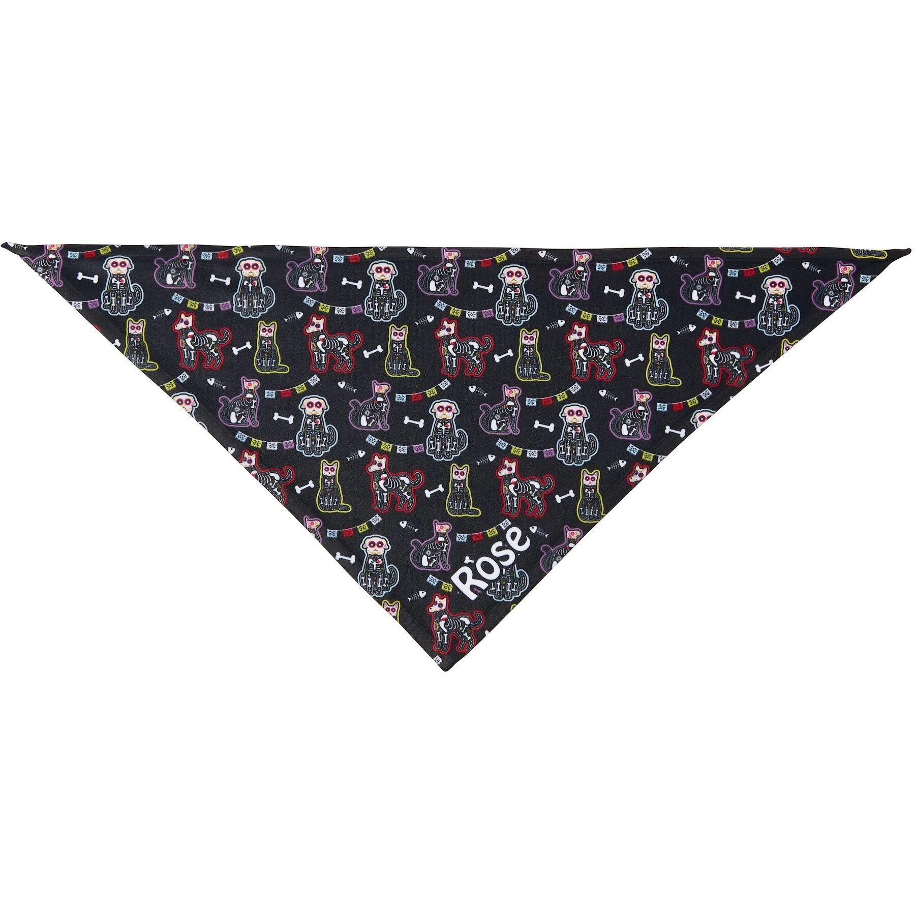 Frisco Dia De Los Muertos Personalized Dog & Cat Bandana 4 Frisco Dia De Los Muertos Personalized Dog & Cat Bandana - Image 4
