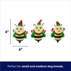 Frisco Holiday Bee Merry Hide & Seek Puzzle Plush Squeaky Dog Toy -Frisco Shop 287099 PT2. AC SS1800 V1695044345