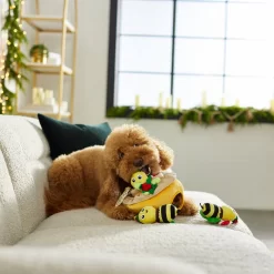Frisco Holiday Bee Merry Hide & Seek Puzzle Plush Squeaky Dog Toy -Frisco Shop 287099 PT3. AC SS1800 V1632773507