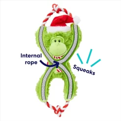 Frisco Holiday Monkey Plush With Rope Squeaky Dog Toy -Frisco Shop 287115 PT2. AC SS1800 V1695044339