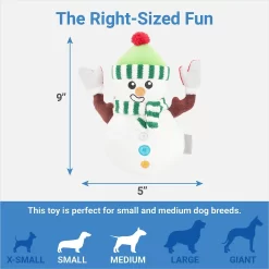 Frisco Holiday Naughty Or Nice Snowman Reversible Plush Squeaky Dog Toy -Frisco Shop 287219 PT2. AC SS1800 V1637704003