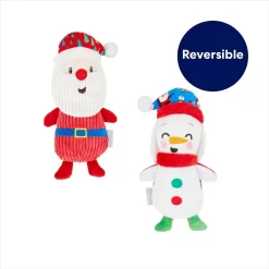 Frisco Holiday Santa & Snowman Reversible Plush Squeaky Dog Toy -Frisco Shop 287263 PT2. AC SS1800 V1694812848