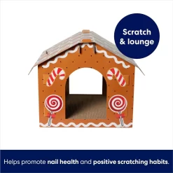 Frisco Holiday Gingerbread House Cardboard Cat House Cat Toy -Frisco Shop 287289 PT2. AC SS1800 V1695044346