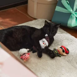 Frisco Holiday Hipster Santa & Friends Plush Cat Toy With Catnip, 3 Count -Frisco Shop 287317 PT3. AC SS1800 V1632774130