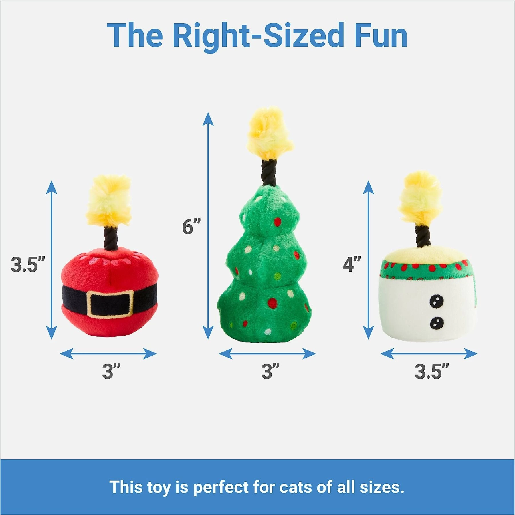 Frisco Holiday Candles Plush Cat Toy With Catnip 2 Frisco Holiday Candles Plush Cat Toy With Catnip - Image 2