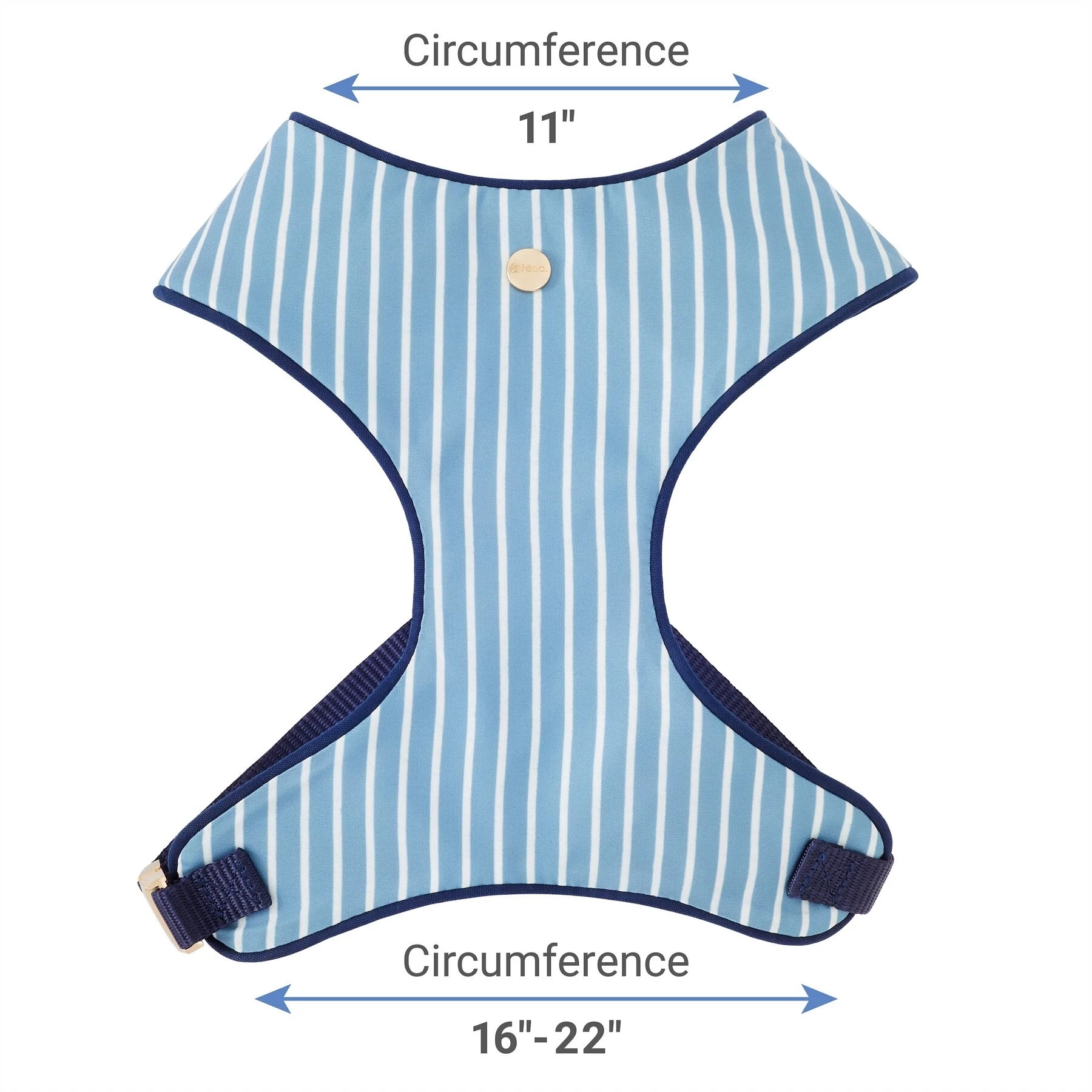 Frisco Fashion Over-The-Head Harness, Striped 2 Frisco Fashion Over-The-Head Harness, Striped - Image 2