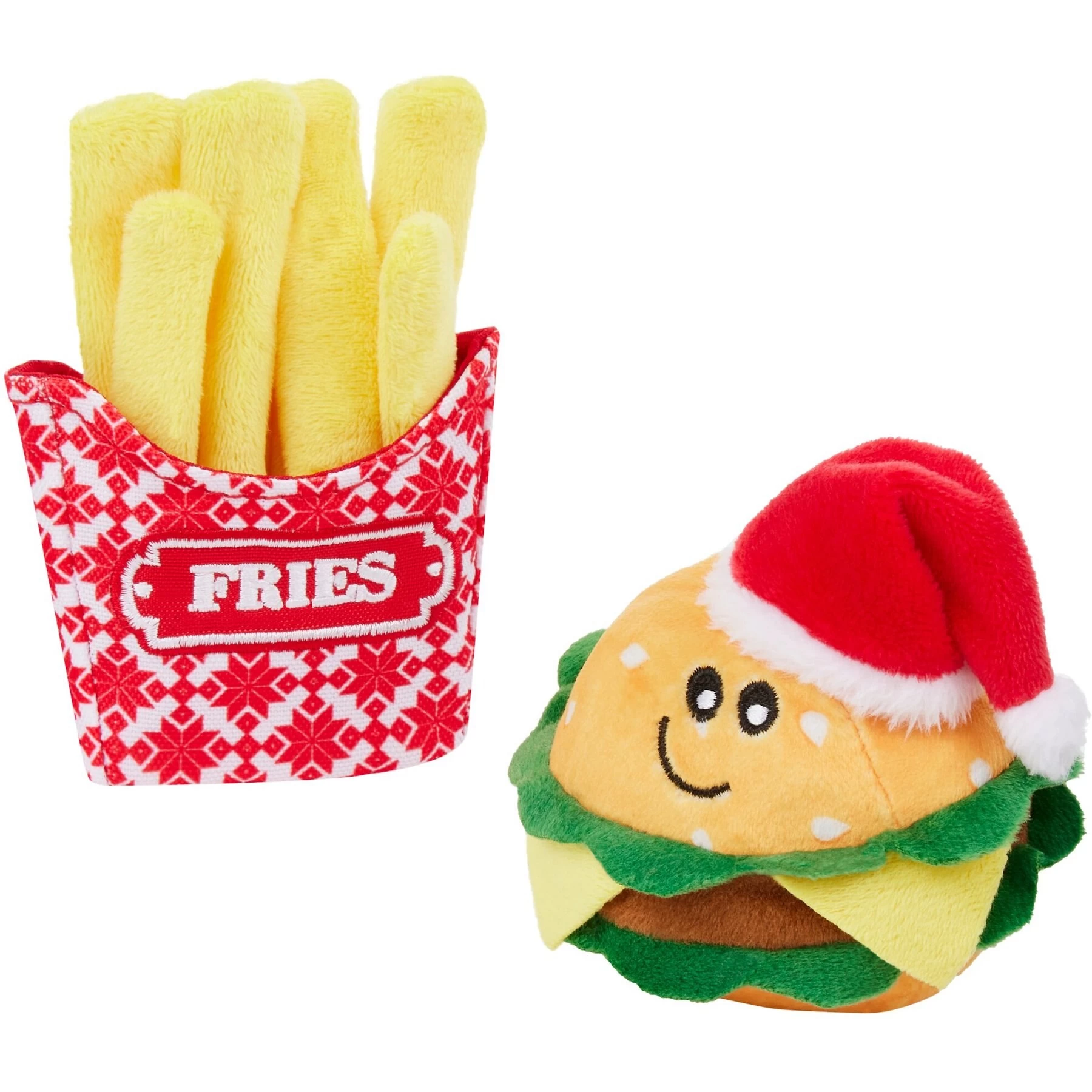 Frisco Holiday Burger & Fries Plush Cat Toy With Catnip, 2 Count 1 Frisco Holiday Burger & Fries Plush Cat Toy With Catnip, 2 Count