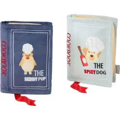 Frisco Cookbooks Plush Squeaky Dog Toy, 2 Count