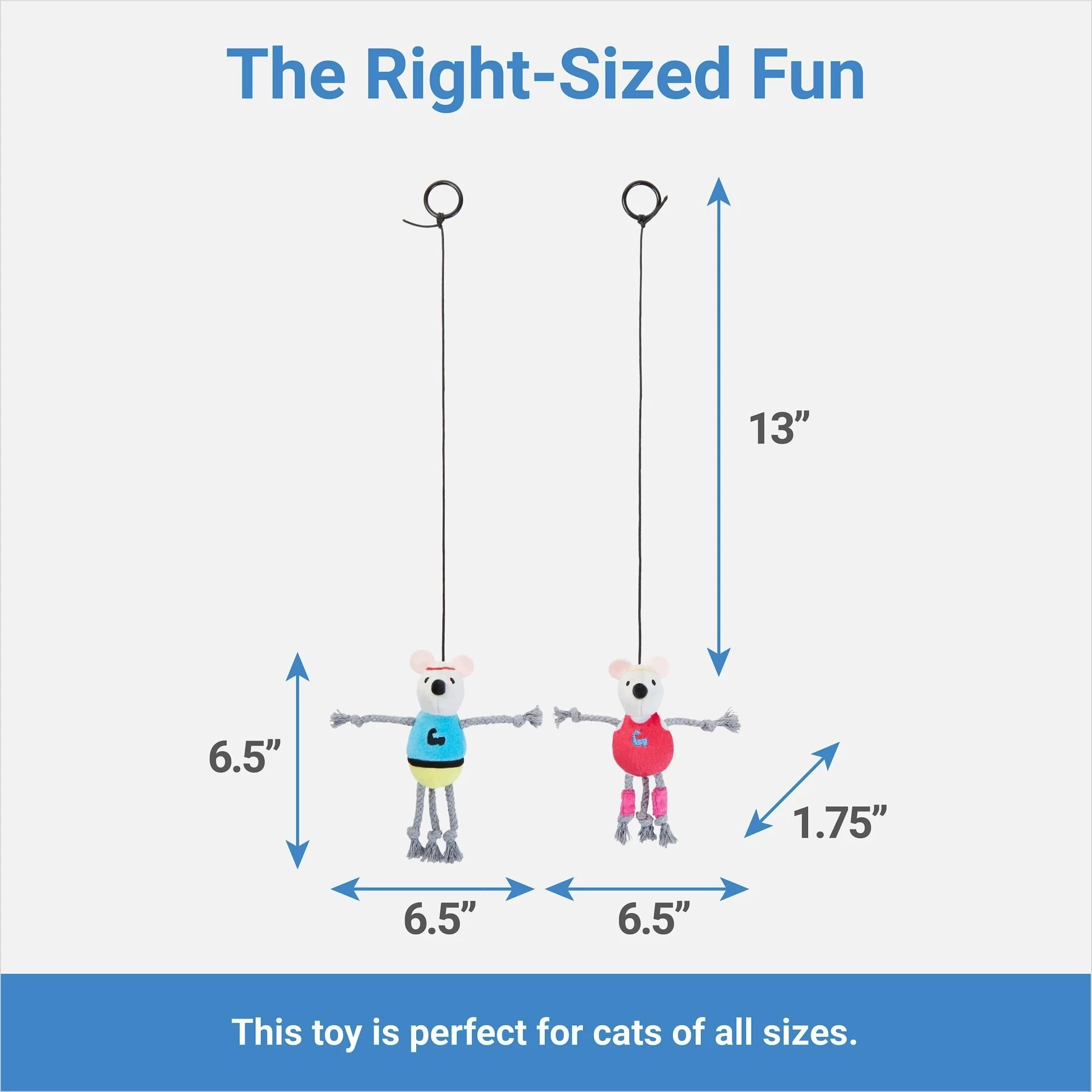 Frisco New Year, New Me Gym Bouncy Mice Plush Cat Toy With Catnip 2 Frisco New Year, New Me Gym Bouncy Mice Plush Cat Toy With Catnip - Image 2