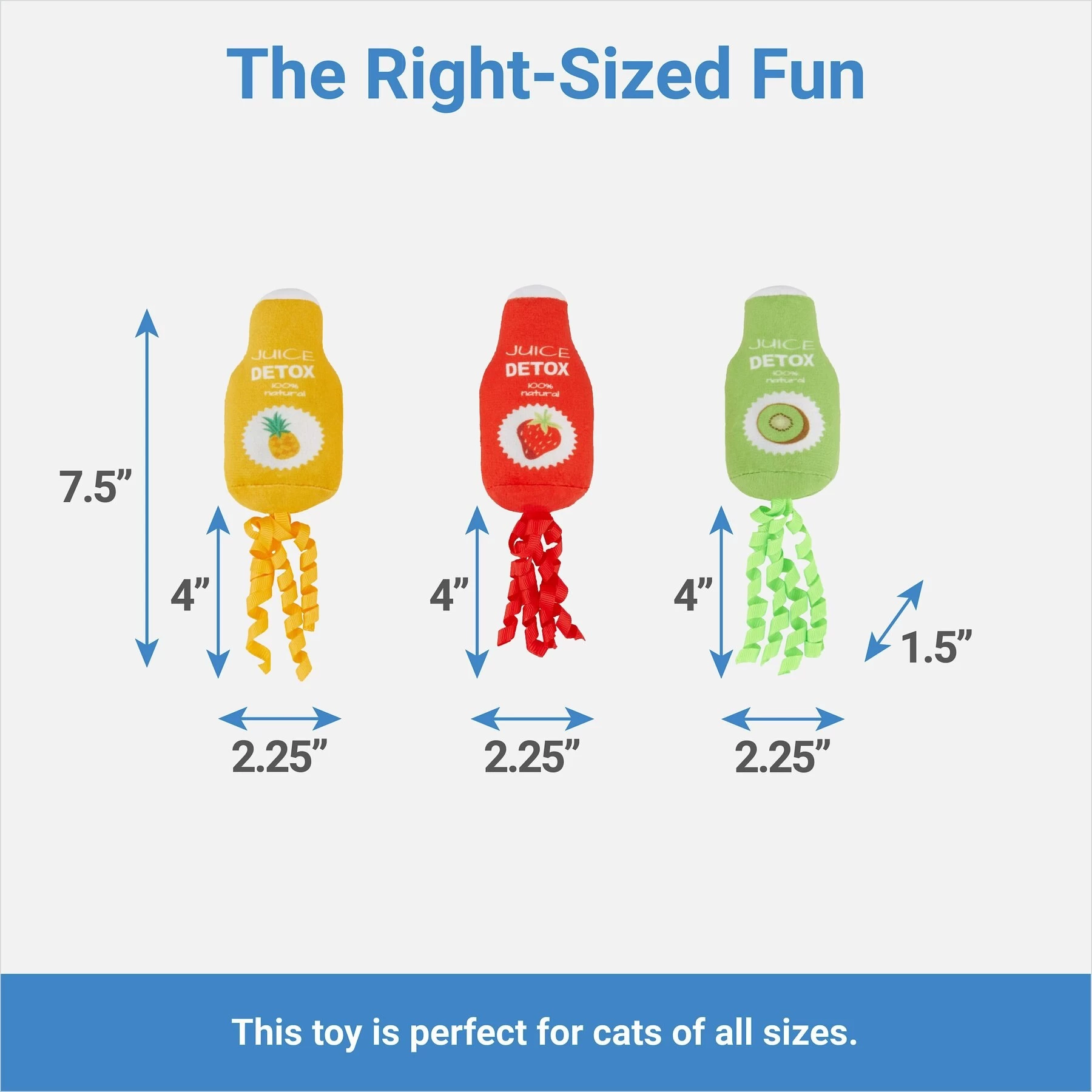 Frisco New Year, New Me Juice Cleanse Plush Cat Toy With Catnip 2 Frisco New Year, New Me Juice Cleanse Plush Cat Toy With Catnip - Image 2