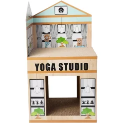 Frisco Yoga Studio Cardboard Cat House, 2-Story -Frisco Shop 288965 PT2. AC SS1800 V1638291621