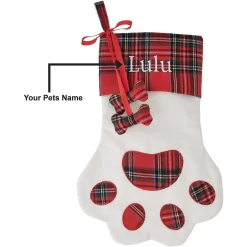 Frisco Paw Personalized Plaid Dog & Cat Stocking -Frisco Shop 295069 PT3. AC SS1800 V1634657029