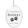 Frisco "In Loving Memory" Paw Glass Personalized Ornament