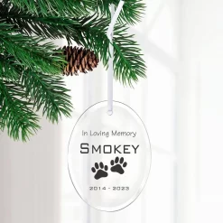 Frisco "In Loving Memory" Paw Glass Personalized Ornament -Frisco Shop 295081 PT2. AC SS1800 V1697131932