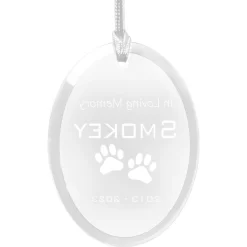 Frisco "In Loving Memory" Paw Glass Personalized Ornament -Frisco Shop 295081 PT3. AC SS1800 V1697131931