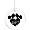 Frisco Paw Glass Personalized Ornament