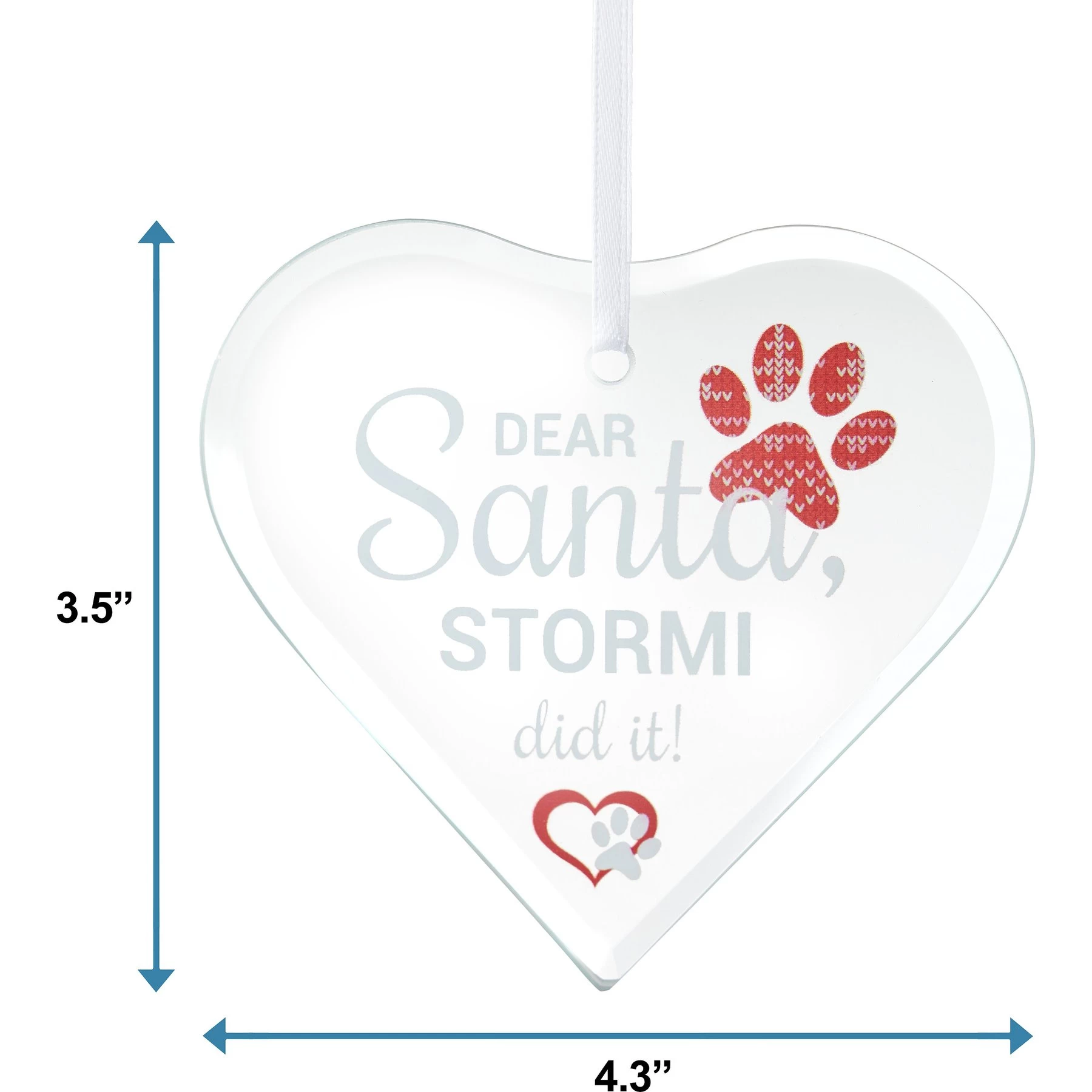 Frisco "Dear Santa" Glass Personalized Ornament 2 Frisco "Dear Santa" Glass Personalized Ornament - Image 2