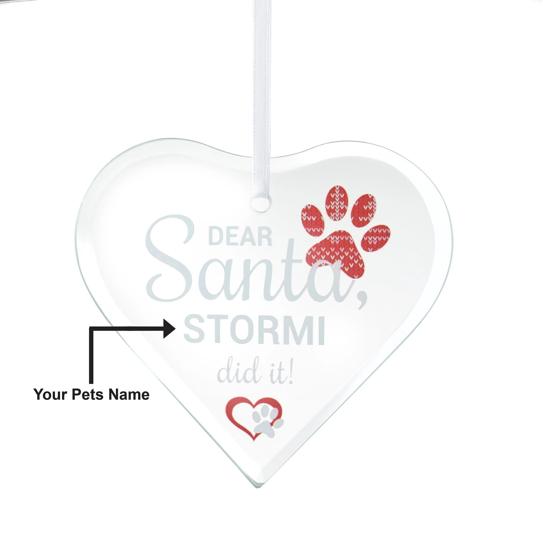 Frisco "Dear Santa" Glass Personalized Ornament 5 Frisco "Dear Santa" Glass Personalized Ornament - Image 5