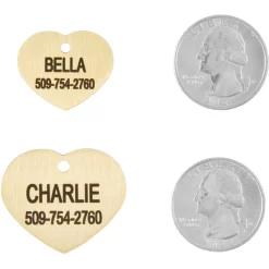 Frisco Brass Personalized Dog & Cat ID Tag, Heart 8 Frisco Brass Personalized Dog & Cat ID Tag, Heart -Frisco Shop 296197 PT5. AC SS1800 V1628186498