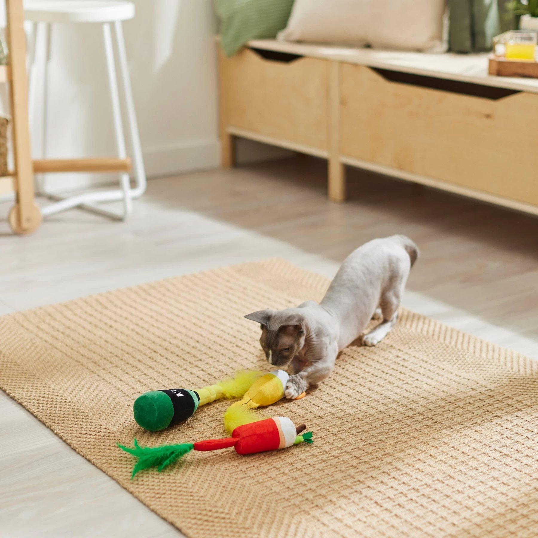 Frisco Brunch Bottomless Mimosas Plush Cat Toy With Catnip, 3 Count 3 Frisco Brunch Bottomless Mimosas Plush Cat Toy With Catnip, 3 Count - Image 3