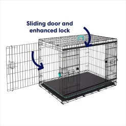 Frisco Heavy Duty Enhanced Lock Sliding Double Door Fold & Carry Wire Dog Crate & Mat Kit -Frisco Shop 297461 PT3. AC SS1800 V1633114897
