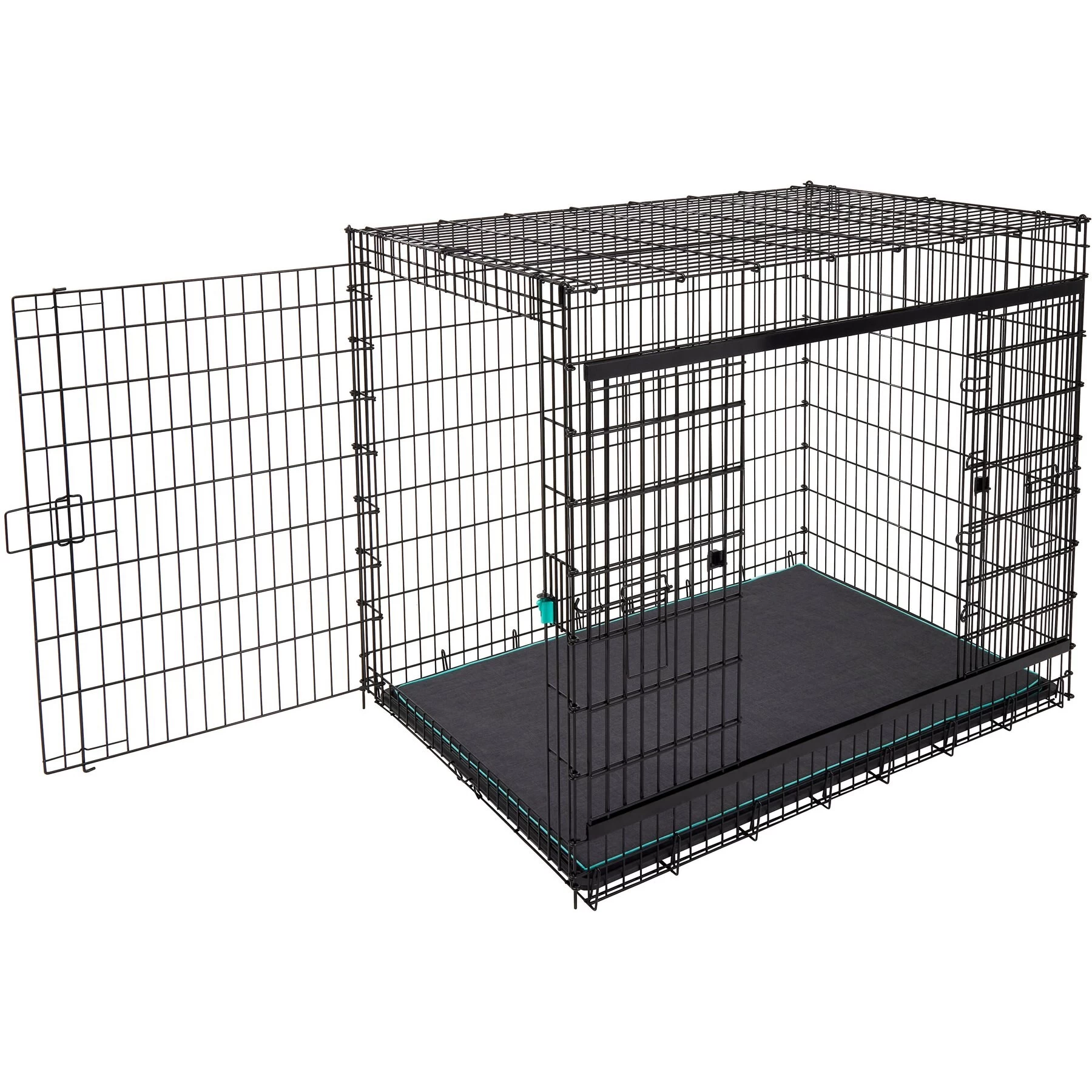 Frisco Heavy Duty Enhanced Lock Sliding Double Door Fold & Carry Wire Dog Crate & Mat Kit, 54 Inch 7 Frisco Heavy Duty Enhanced Lock Sliding Double Door Fold & Carry Wire Dog Crate & Mat Kit, 54 Inch - Image 7