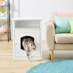 Frisco Decorative Side Table Cat Litter Box Cover & Frisco Open Top Cat Litter Box With Rim, Large -Frisco Shop 297992 PT4. AC SS1800 V1621306337