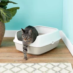 Frisco Decorative Side Table Cat Litter Box Cover & Frisco Open Top Cat Litter Box With Rim, Large -Frisco Shop 297992 PT6. AC SS1800 V1621299762